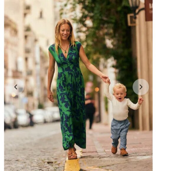 NWOT Boden Vanessa Jersey Wrap Maxi Dress Silhouette Bloom Floral - Picture 2 of 11